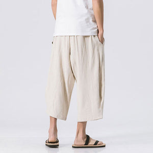 Cotton Linen Loose Harem Shorts