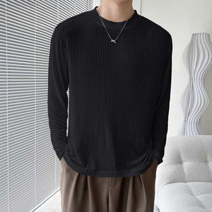 Versatile Striped Long Sleeve Bottoming T-shirt