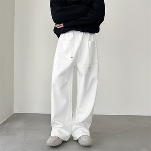 Loose Simple Drawstring Pocket Pants