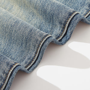 Japanese Light Color Straight Splashed Jeans