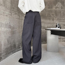 Load image into Gallery viewer, Simple Straight Leg Solid Color Wide Leg Trousers
