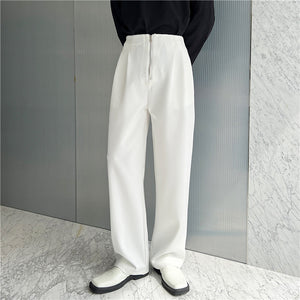 Loose Zip Casual Placket Trousers