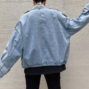 Denim Loose Drawstring Jacket