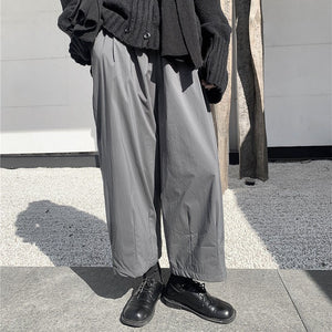 Winter Loose Cropped Wide-leg Fleece-lined Pants – stylesock