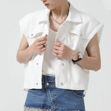 Load image into Gallery viewer, Lapel Casual Cropped Vest
