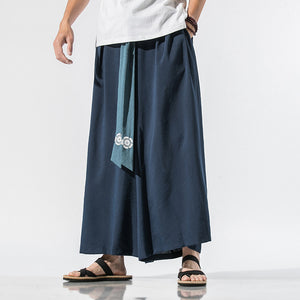 Cotton Linen Casual Wide Leg Harem Pants