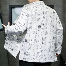 Load image into Gallery viewer, Retro Text Print Tang Suit Jacket
