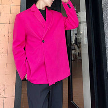 Load image into Gallery viewer, Single Button Retro Bright Casual Blazer
