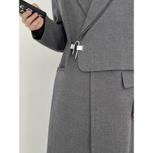 Load image into Gallery viewer, British Mid-length Asymmetric Coat
