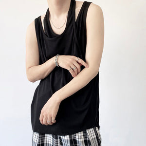 Fake Two Pieces Loose Vest