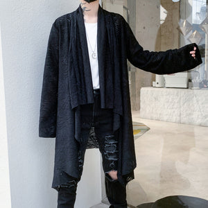 Semi-Sheer Mid-Length Cape Coat