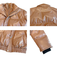 Load image into Gallery viewer, Winter Retro Fake Two Piece Thickened Warm Stand Collar Leather Jacket
