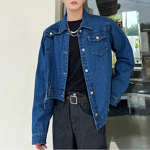 Irregular Denim Button Jacket