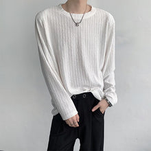 Load image into Gallery viewer, Textured Shoulder Pad Long Sleeve T-Shirt
