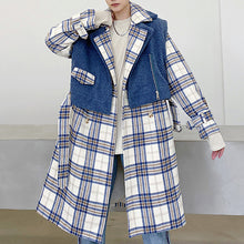 Load image into Gallery viewer, Woolen Waistcoat Plaid Coat
