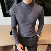 Load image into Gallery viewer, Slim Fit Striped Turtleneck T-shirt
