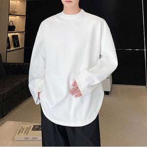 Round Neck Pullover Long Sleeve Shirt