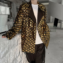 Load image into Gallery viewer, Double Breasted Sequined Lapel Jacket
