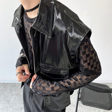 Load image into Gallery viewer, Retro Functional PU Leather Sleeveless Vest
