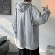 Load image into Gallery viewer, Webbing Embellished Loose Hoodie
