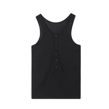 Load image into Gallery viewer, Skinny Button Sleeveless Crewneck Tank Top
