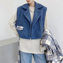 Load image into Gallery viewer, Woolen Waistcoat Plaid Coat
