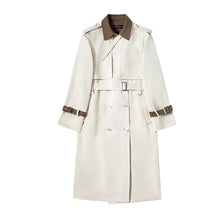 Load image into Gallery viewer, Contrast Loose Over Knee Trench Coat
