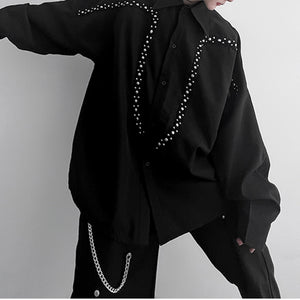 Stud Embellished Long Sleeve Shirt