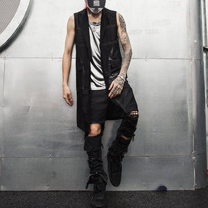 Mid-Length Mesh Sleeveless Vest