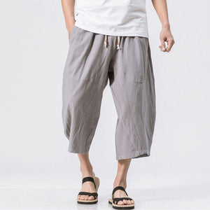 Cotton Linen Loose Harem Shorts