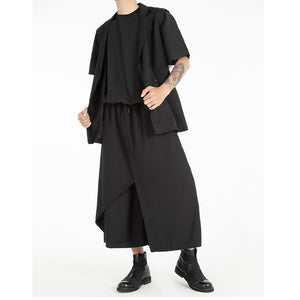 Loose Wide Leg Cropped Culottes