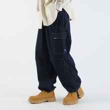 Load image into Gallery viewer, Japanese Loose Wide Leg Cargo Jeans
