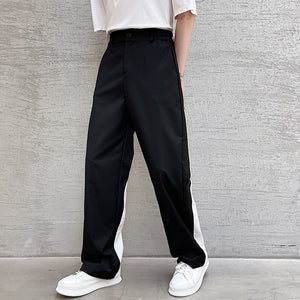 Contrast Stitching Casual Pants