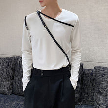 Load image into Gallery viewer, Irregular Strappy Long Sleeve T-shirt
