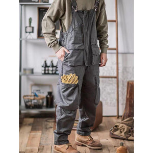 Multi-pocket Cargo Overalls