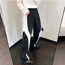 Load image into Gallery viewer, Black and White Paneled Straight-leg Pants
