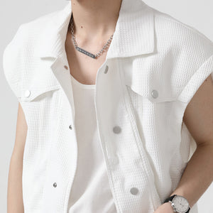 Lapel Casual Cropped Vest