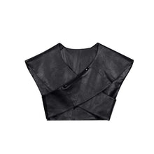 Load image into Gallery viewer, Dark PU Leather Cross Vest
