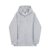 Load image into Gallery viewer, Solid Hooded Cardigan Track Jacket
