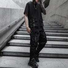 Load image into Gallery viewer, Black Slim Fit Casual Overalls
