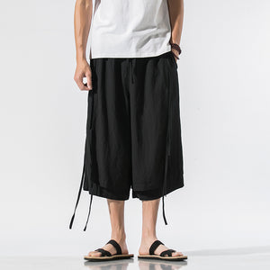 Summer Loose Wide Leg Cropped Pants