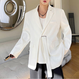 Solid Color Long Sleeve Blazer