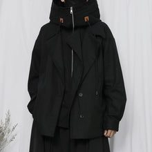 Load image into Gallery viewer, Black Hooded Loose Jacket
