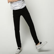 Load image into Gallery viewer, Thin Knee Ripped Black Slim Jeans
