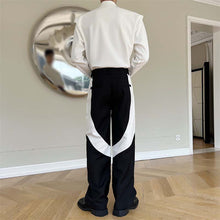 Load image into Gallery viewer, Black and White Paneled Straight-leg Pants

