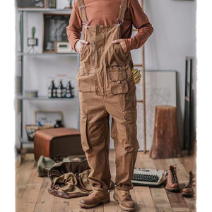 Multi-pocket Cargo Overalls