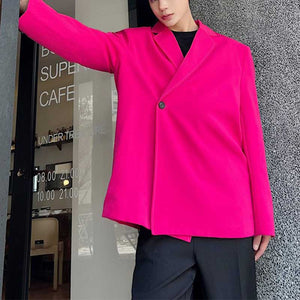 Single Button Retro Bright Casual Blazer