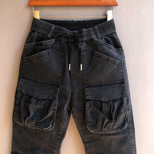Summer Multi-pocket Skinny Stretch Harem Jeans