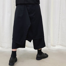 Load image into Gallery viewer, Fake Two Piece Irregular Hip Hop Cropped Culottes
