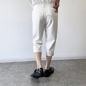 Summer Solid Color Three-point Pants